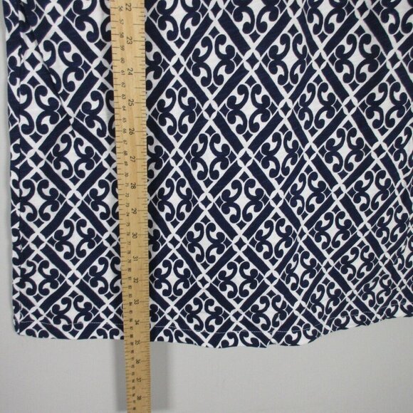 Boden Women Blue Geometric Sleeveless Racer Neck Mini Dress 8 Jersey Summer 194 - Picture 9 of 10